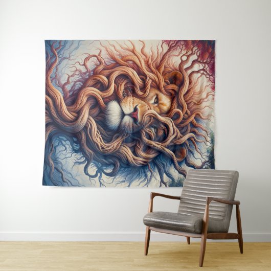 In Ruhe verstrickt Wandteppich (Beispiel (Horizontal))