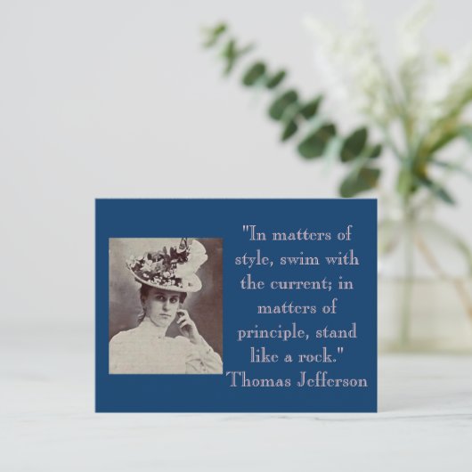 In Sachen Stil, schwimmen mit der Strömung.. Postkarte (Stehend Vorderseite)