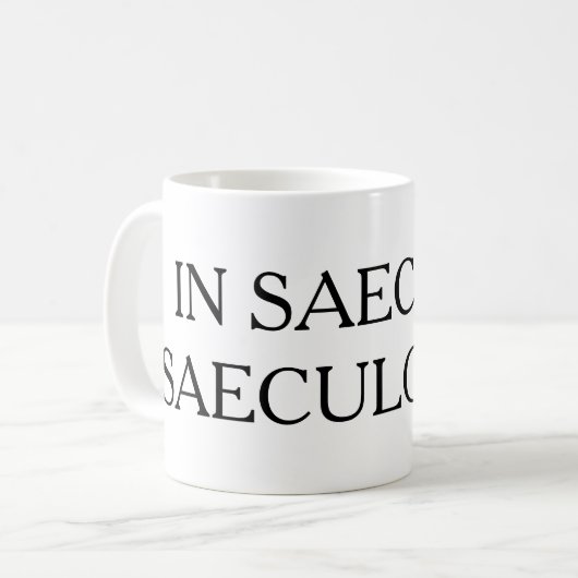 IN SAECULORUM-Tasse Kaffeetasse (Vorderseite Links)