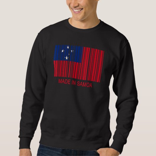 In Samoa hergestellter Flaggenbarcode Sweatshirt (Vorderseite)