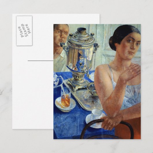 In Samovar, 1926 Postkarte (Vorne/Hinten)