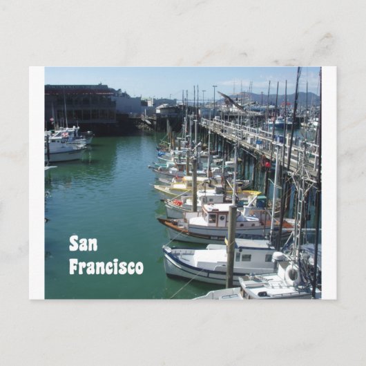 In San Francisco Docks Landschaftliche Fotografie Postkarte (Vorderseite)
