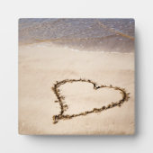 In Sand at Beach Gezeichnet Herz - Maßgeschneidert Fotoplatte (Vorderseite)
