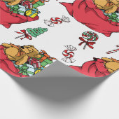 In Santa's Sack Wrapping Paper Geschenkpapier (Ecke)