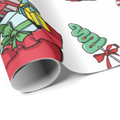 In Santa's Sack Wrapping Paper Geschenkpapier (Rolleneckpunkt)