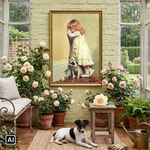 In Schande von Charles Burton Barber, Vintage Kuns Poster