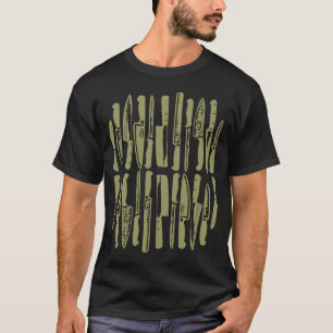 In Scheiben geschnitten und gewürfelt - Khaki auf  T-Shirt