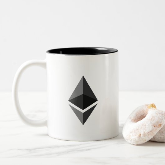 In Schlüssel vertrauen wir Ethereum Tasse (Mit Donut)