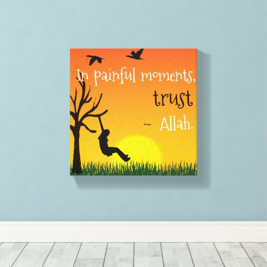 In schmerzhaften Momenten Leinwanddruck (Insitu (Holzboden))