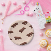 In Schokoladenglasur mit runden Papiertüten verwöh Pappteller (Party)