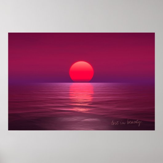 in Schönheit verloren. Sonnenuntergang Romantik Poster (Vorne)