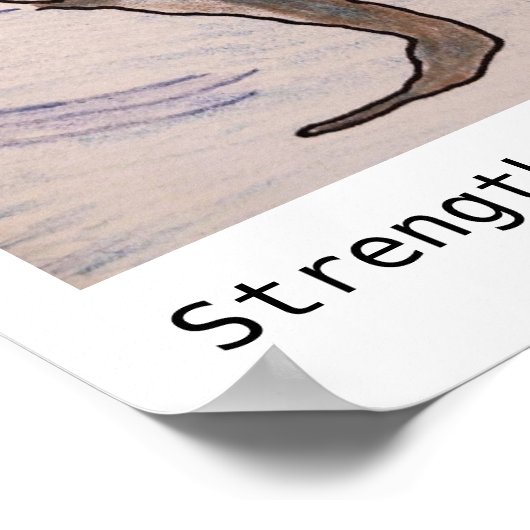 In Schönheit verpackte Kraft Poster (Ecke)