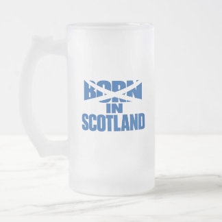 In Schottland geborene Milchglas-Tasse Mattglas Bierglas