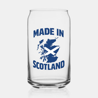 In Schottland hergestellter Glas-Tumbler mit Flagg Dosenglas