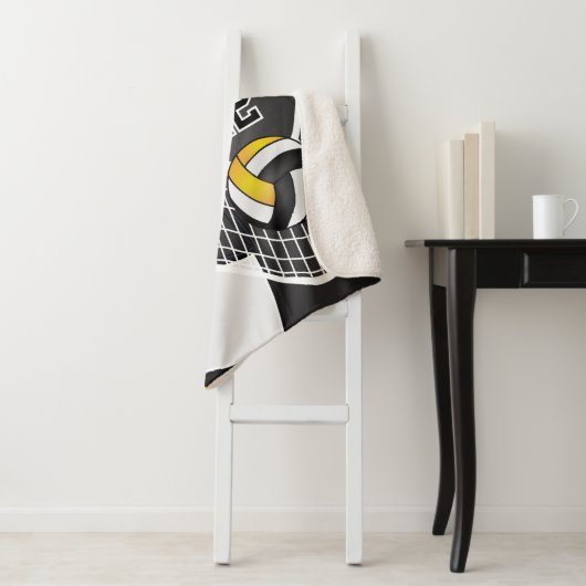 🏐 in Schwarz, Gelb und Weiß Sherpadecke (Beispiel)