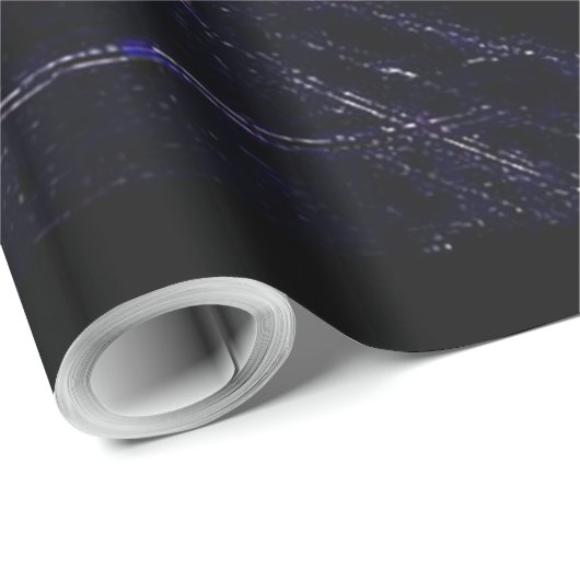 In schwarz glänzender Verpackung Geschenkpapier (Rolleneckpunkt)