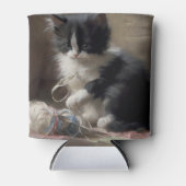 In Schwarz-Weiß-Kitten verworren Dosenkühler (Vorderseite)