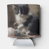 In Schwarz-Weiß-Kitten verworren Dosenkühler (Rückseite)