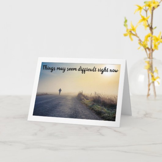 IN SCHWIERIGER ZEIT "ICH BIN HIER FÜR DICH" KARTE (Gelbe Blume)