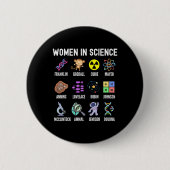 In Science - Feministische Dampfmädchen Empowermen Button (Vorderseite)