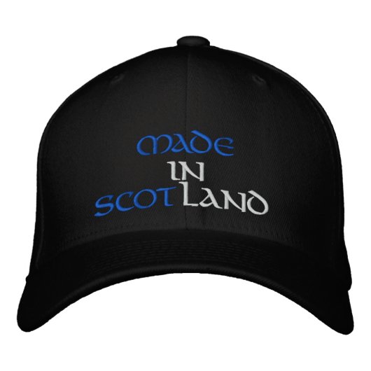 IN SCOTLAND GEMACHT BESTICKTE BASEBALLKAPPE (Vorderseite)