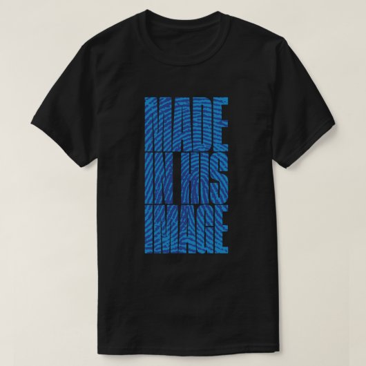 In seinem Bild gemacht (blau) T-Shirt (Design vorne)