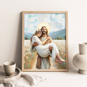 In Seinen Armen, Christliche Kunst, Jesus heilt ei Poster