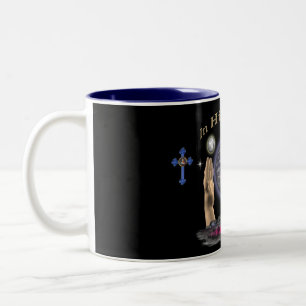 In seinen Händen Christliche Gegenstände Zweifarbige Tasse
