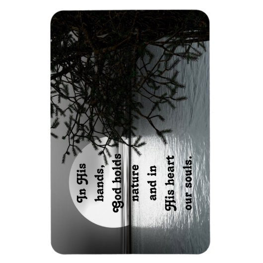 In seinen Händen, der den Mond reflektiert Magnet (Vertikal)