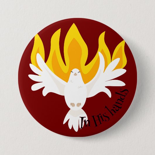 In seinen Händen Dove Pentecost Heiliger Geist Button (Vorderseite)