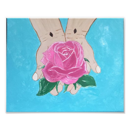 In seinen Händen Fotodruck (Vorne)