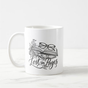 In Seiten verloren – Kunst für Vintage-Buchliebhab Kaffeetasse