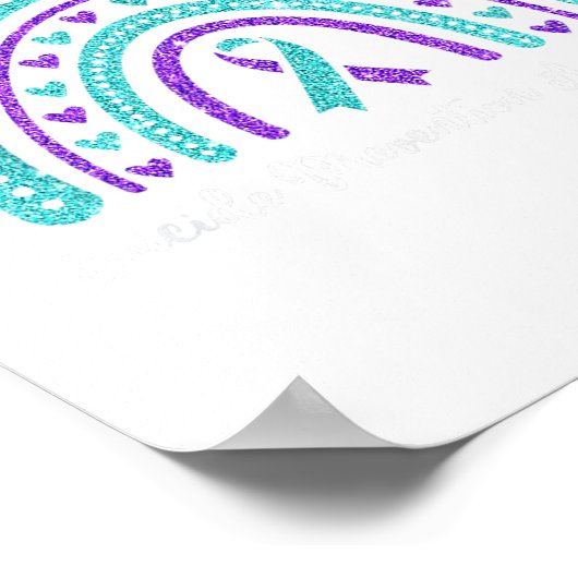 In sep Wear Aquamarine und Lila Suizidprävention A Poster (Ecke)