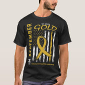 In September We Wear Gold Childhood Cancer Awarene T-Shirt (Vorderseite)
