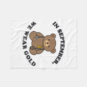 In September We Wear Gold Pediatric Nurse Childhoo Fleecedecke (Vorderseite (Horizontal))