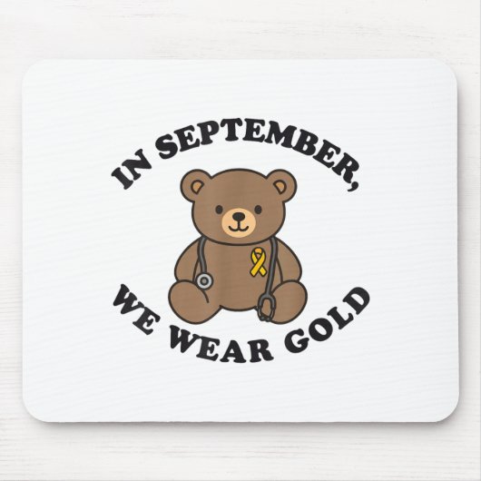 In September We Wear Gold Pediatric Nurse Childhoo Mousepad (Vorne)
