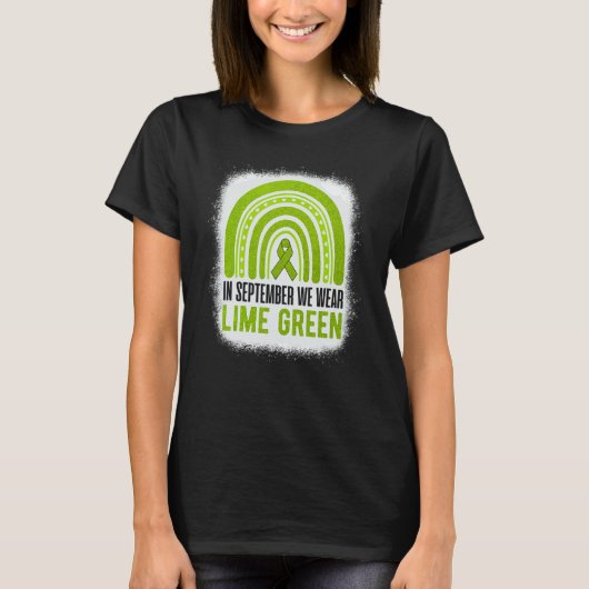 In September We Wear Lime Green Rainbow Lymphoma A T-Shirt (Vorderseite)