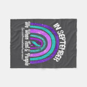 In September We Wear Teal & Purple Rainbow Sui Fleecedecke (Vorderseite (Horizontal))
