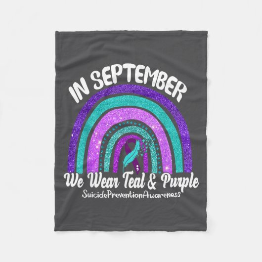 In September We Wear Teal & Purple Rainbow Sui Fleecedecke (Vorderseite)