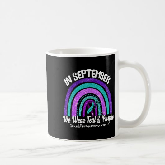 In September We Wear Teal & Purple Rainbow Sui Kaffeetasse (Rechts)