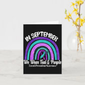 In September We Wear Teal & Purple Rainbow Sui Karte (Gelbe Blume)