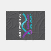 In September We Wear Teal And Purple Suicide Preve Fleecedecke (Vorderseite (Horizontal))