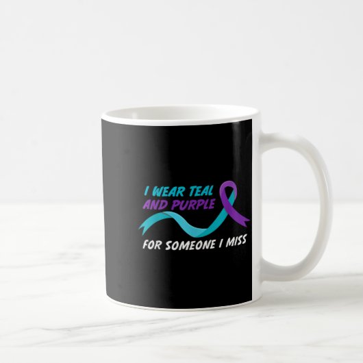 In September We Wear Teal And Purple Suicide Preve Kaffeetasse (Rechts)