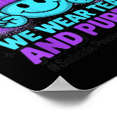 In September We Wear Teal And Purple Suicide Preve Poster (Ecke)