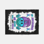 In September We Wear Teal Purple Ribbon Suicide Pr Fleecedecke (Vorderseite (Horizontal))