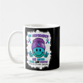 In September We Wear Teal Purple Ribbon Suicide Pr Kaffeetasse (Links)