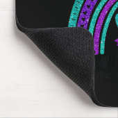 In September We Wear Teal Purple Ribbon Suicide Pr Mousepad (Ecke)