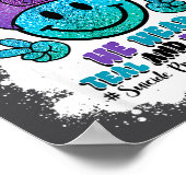 In September We Wear Teal Purple Ribbon Suicide Pr Poster (Ecke)