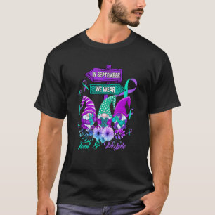 In September We Wear Teal & Purple Ribbon Suicide T-Shirt