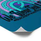 In September Wear Teal And Purple Rainbow Suicide  Poster (Ecke)